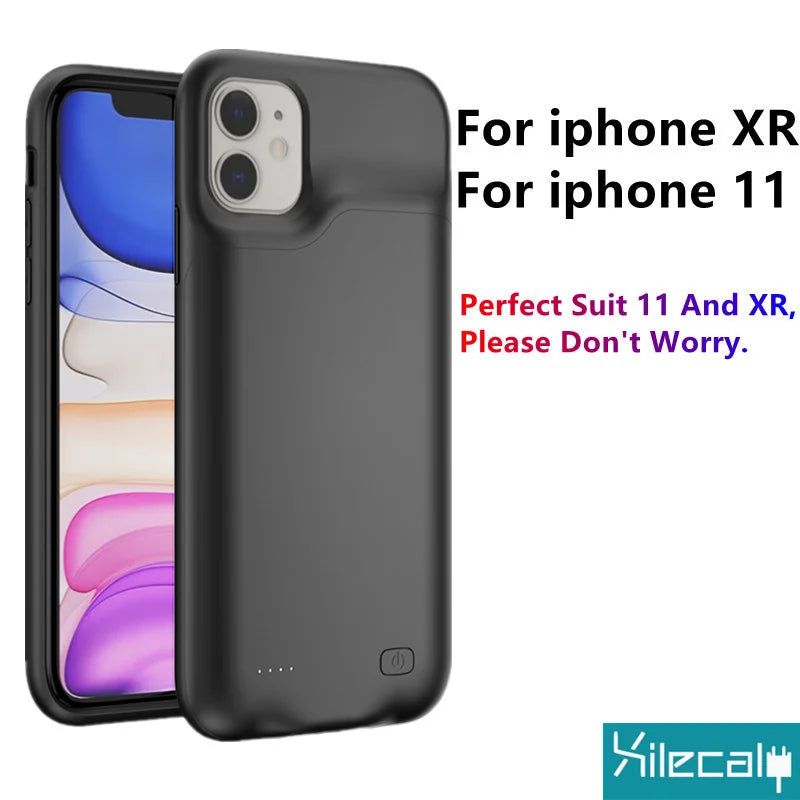 Xilecaly Battery Case for Iphone 15 Pro Max 13 14 Pro 12 Mini Power Bank Charging Power Case for Iphone XS Max XR 7 8 plus SE2 3