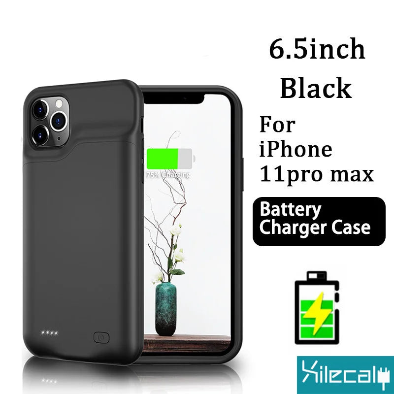 Xilecaly Battery Case for Iphone 15 Pro Max 13 14 Pro 12 Mini Power Bank Charging Power Case for Iphone XS Max XR 7 8 plus SE2 3