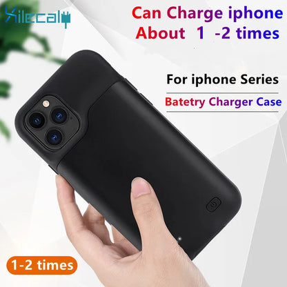 Xilecaly Battery Case for Iphone 15 Pro Max 13 14 Pro 12 Mini Power Bank Charging Power Case for Iphone XS Max XR 7 8 plus SE2 3